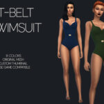 T-belt Swimsuit by linavees at TSR