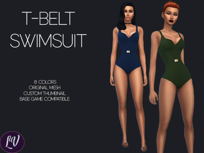 T-belt Swimsuit by linavees at TSR