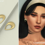 Teardrop Earrings by Christopher067 at TSR