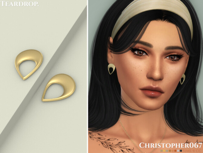 Teardrop Earrings by Christopher067 at TSR