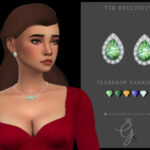 Teardrop Earrings by Glitterberryfly at TSR