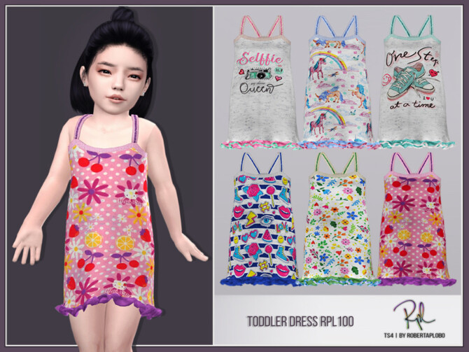 Toddler Dress RPL100 by RobertaPLobo at TSR