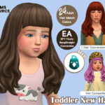 Toddler EP11 Curly Bang Straigh Hair by jeisse197 at TSR