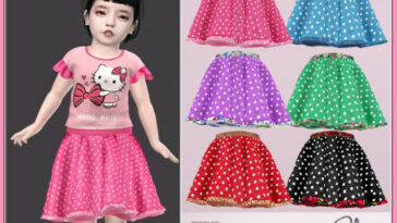 Toddler Skirt Kitty Collection RPL110B by RobertaPLobo at TSR