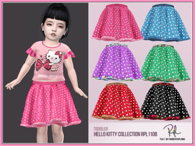 Toddler Skirt Kitty Collection RPL110B by RobertaPLobo at TSR