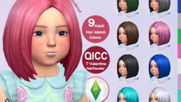 Toddler Valentina 9 Hair Recolor by jeisse197 at TSR