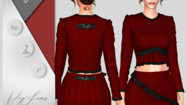 Top Formal Set [Pattern Plaid] by Viy Sims at TSR