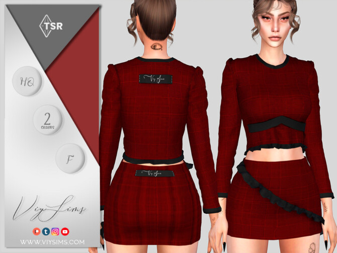 Top Formal Set [Pattern Plaid] by Viy Sims at TSR