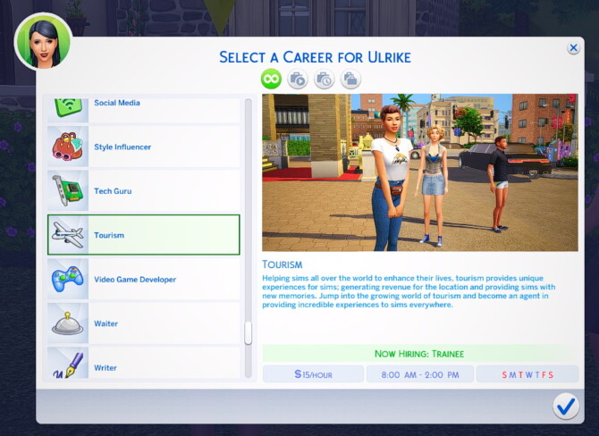 Tourism Career by jheyjuneice at Mod The Sims 4