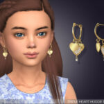 Triple Heart Huggie Earrings For Kids by feyona at TSR