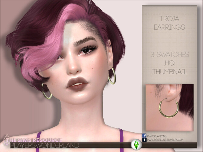 Troja Earrings by PlayersWonderland at TSR