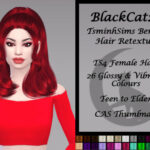 TsminhSims Bencia Hair Retexture by BlackCat27 at TSR