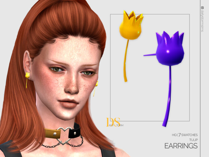 Tulip Earrings by DailyStorm at TSR