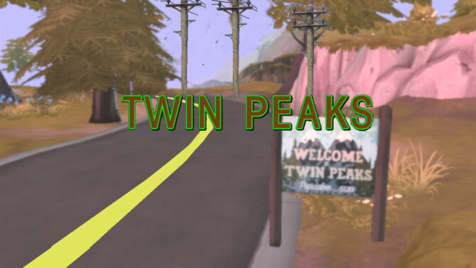 Twin Peaks Town Sign by Staberinde at Mod The Sims 4