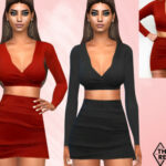 Two Piece Skirt Outfit by Saliwa at TSR