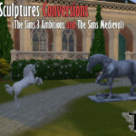 Unicorn sculptures conversion at Virelai