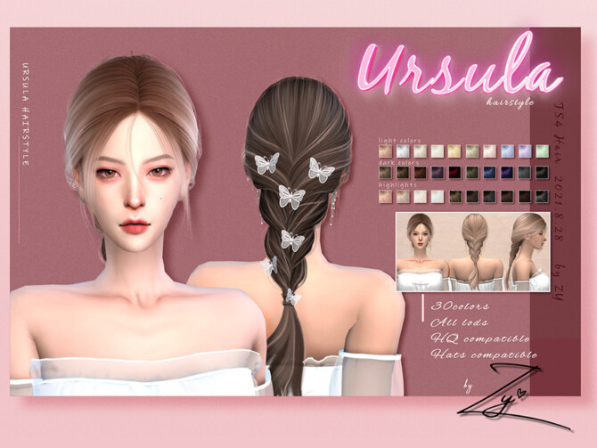 Ursula hairstyle by Zy at TSR