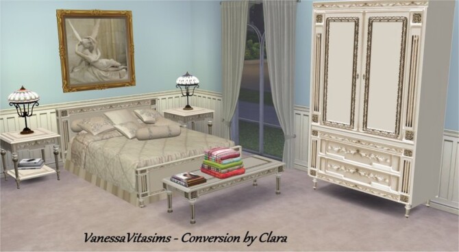 Vanessa Bedroom Vitasims Conversion by Clara at All 4 Sims