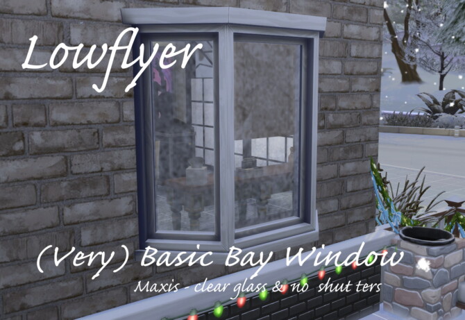 Very Basic Bay Window by lowflyer at Mod The Sims 4