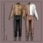 Vintage Check Shirt & Sweat Pants at RIMINGs