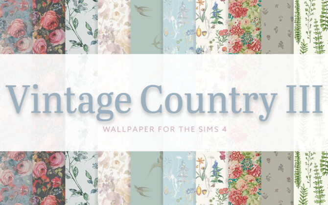 Vintage Country Wallpaper III at SimPlistic