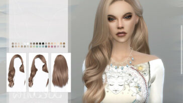 WINGS-TO0808 Unilateral curly hair by wingssims at TSR