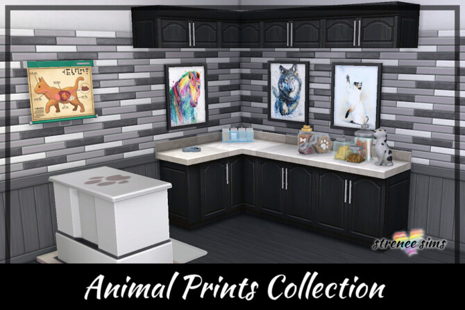 Watercolor Animal Prints Collection at Strenee Sims