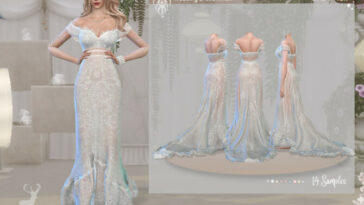 Wedding dress Alheli by DanSimsFantasy at TSR