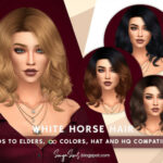 White Horse Hair by SonyaSimsCC at TSR