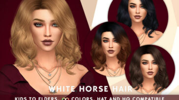 White Horse Hair by SonyaSimsCC at TSR