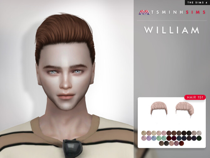 William Hair 151 by TsminhSims at TSR