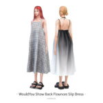 WouldYou Show Back Flounces Slip Dress at Charonlee