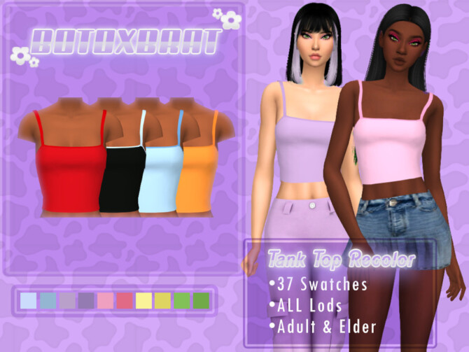 Y2K Tank Top Recolor by B0T0XBRAT at TSR