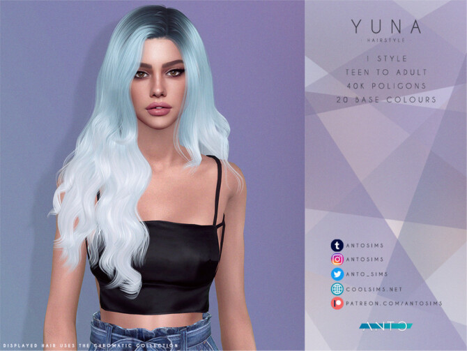 Yuna hair by Anto at TSR