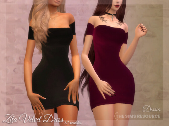 Zita Velvet Dress by Dissia at TSR