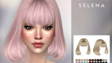 Selena Hair by TsminhSims at TSR