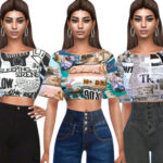 ew Style Printed Crop Tops by Saliwa at TSR