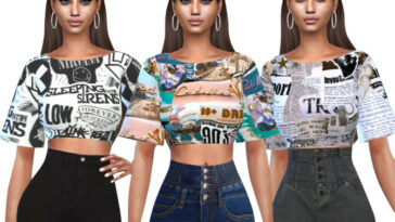 ew Style Printed Crop Tops by Saliwa at TSR