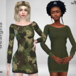 harlie Camo Dress by Pinkfizzzzz at TSR