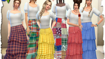 cottage skirt by Chalipo at All 4 Sims