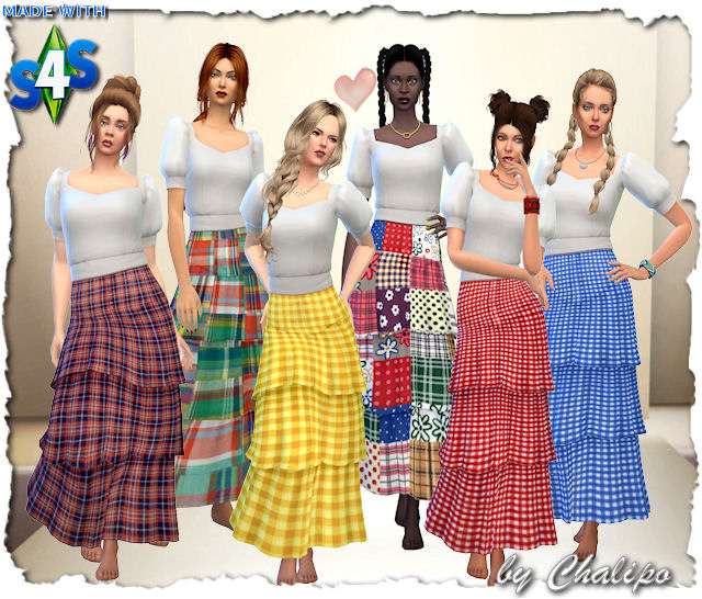 cottage skirt by Chalipo at All 4 Sims