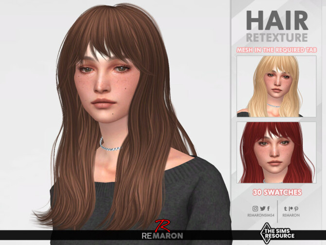 Luanne Hair Retexture by remaron at TSR