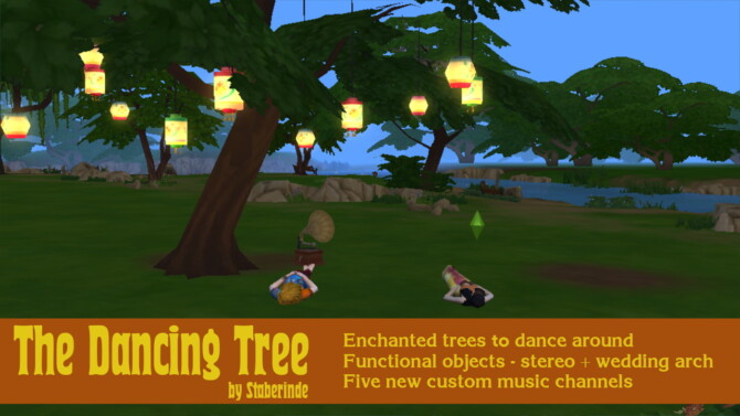 The Dancing Tree: a tree-stereo by Staberinde at Mod The Sims 4