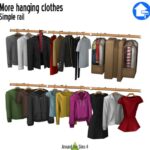 Dressing add-ons: hanging clothes & rail at Around the Sims 4