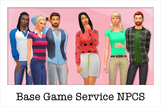 NPCs: Base Game Service Sims at Strenee Sims