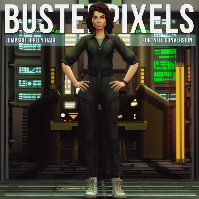 Fortnite Jumpsuit Ripley Hair Conversion/Edit at Busted Pixels