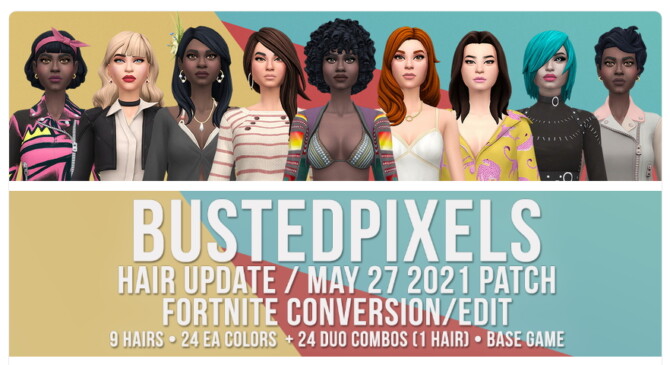 Fortnite Hairs Conversion/Edit UPDATES at Busted Pixels