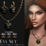 Eva Set: earrings & necklace at MURPHY