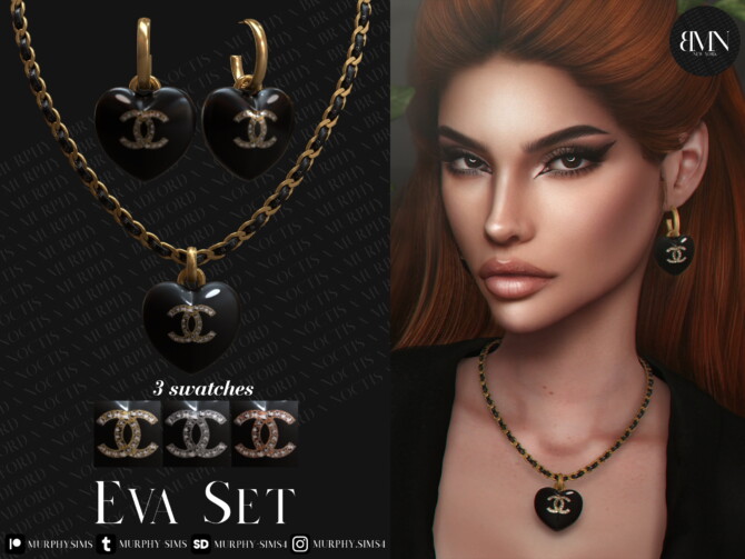 Eva Set: earrings & necklace at MURPHY