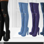 702 Denim High Heels by ShakeProductions at TSR